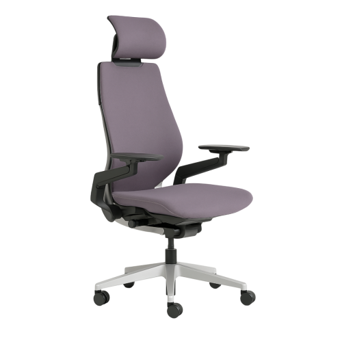 Кресло Steelcase Gesture Night Owl / Рlаtinum Меtаlliс с подголовником
