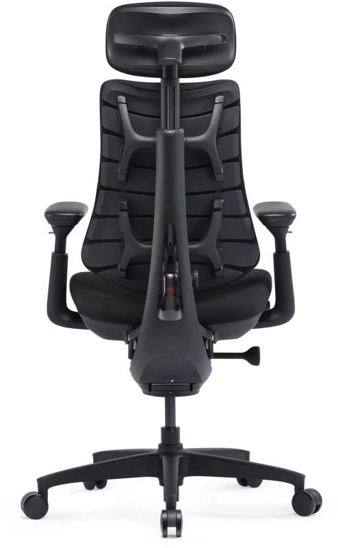 Кресло Libernovo Omni SE/S1, механическая версия, Obsidian Black, 45 cm, глобальная версия, с подставкой под ноги