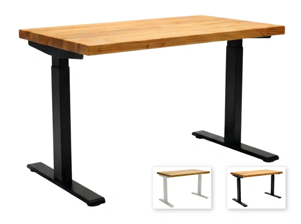 Стол Smart Desk, цвет подстолья белый / черный, размер от 120х60 см до 180х80 см (Черный, 120/60)
