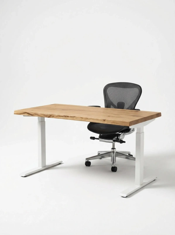 Стол Smart Desk, цвет подстолья белый / черный, размер от 120х60 см до 180х80 см (Белый, 140/70)