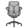 Кресло Herman Miller Cosm, средняя спинка, цвет Carbon, подлокотники «лепестки» (Leaf)